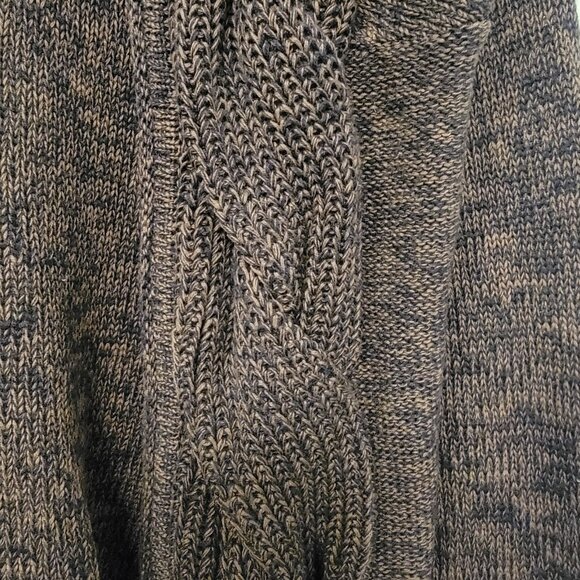 CONVERSE ONE STAR Womens‎ Cardigan Wrap Sweater Brown Black Sz M Twist Trim - Picture 4 of 7